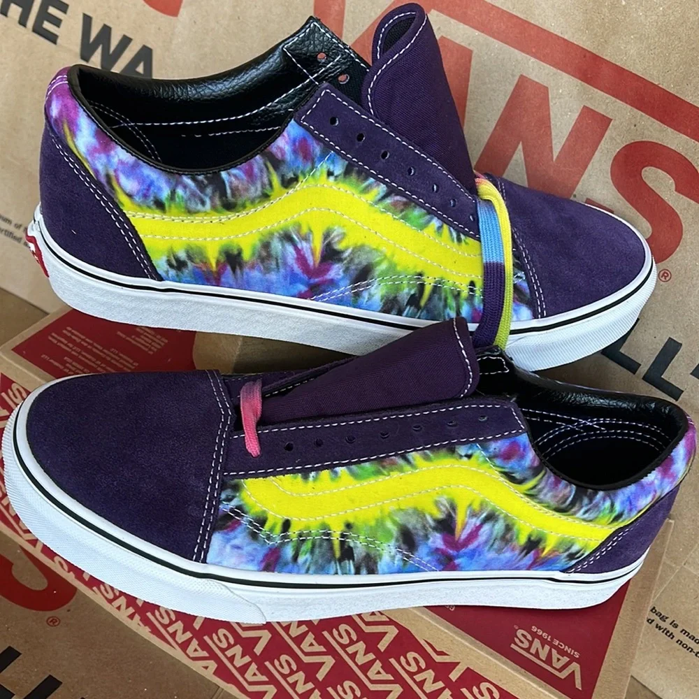 Vans Old Skool Tie Dye Mysterioso/True White Men’s sneakers - Picture 11 of 16